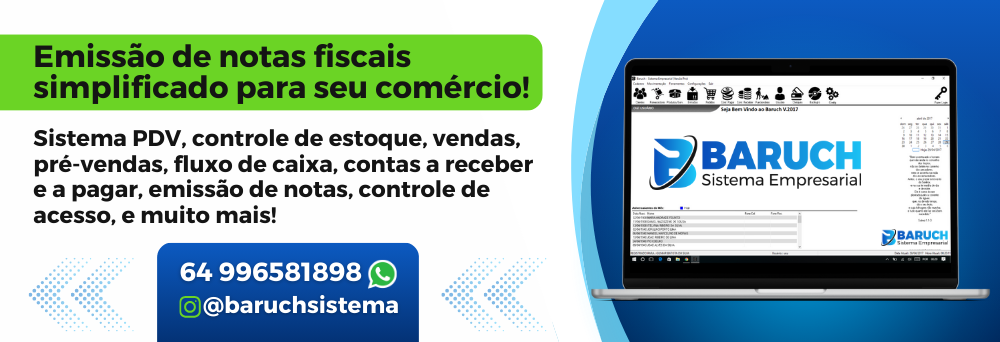 EMISSÃO DE NOTA FISCAL BARUCH SISTEMA PDV