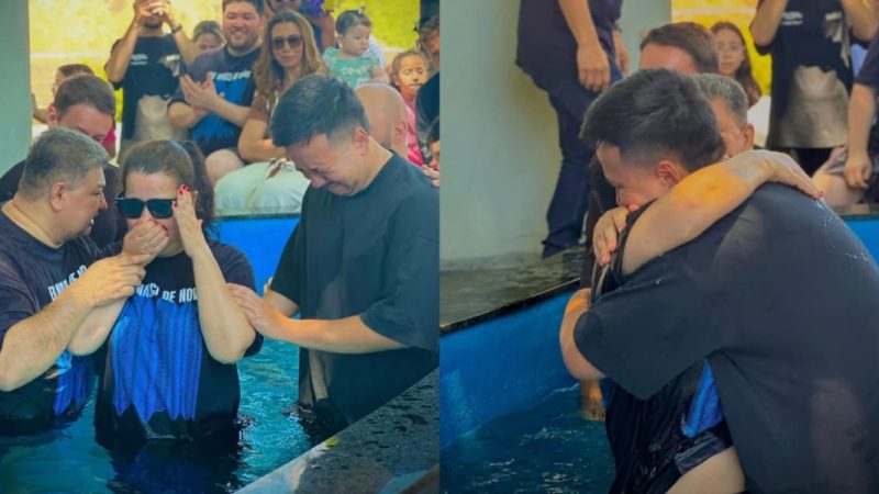 Após orar por 7 anos, evangelista batiza sua mãe: ‘Esperei no Senhor e Ele fez’