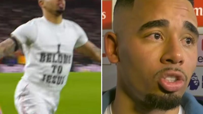 Após vitória do Arsenal, Gabriel Jesus declara fé ao exibir camisa “Eu pertenço a Jesus”