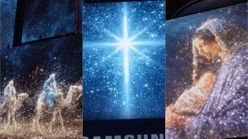 Nascimento de Jesus ilumina Natal na Times Square, em NY