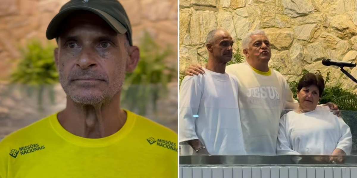 Ex-viciado aceita Jesus e é batizado ao lado da mãe: ‘Cristo nos transformou’