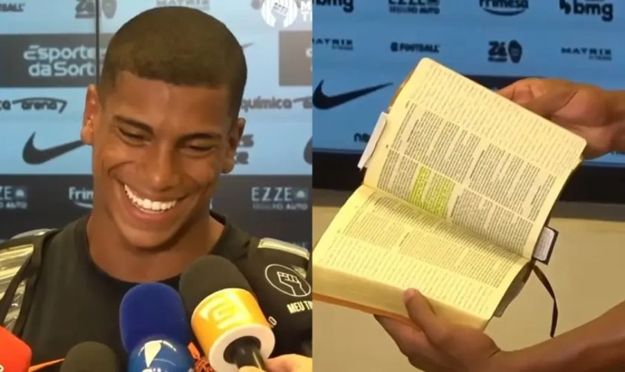 Jogador do Corinthians leva Bíblia ao jogo: ‘Amor de Cristo’