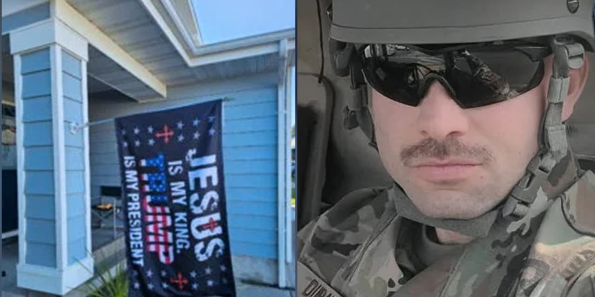 Militar é ordenado a remover bandeira “Jesus é meu Rei” de sua casa nos EUA