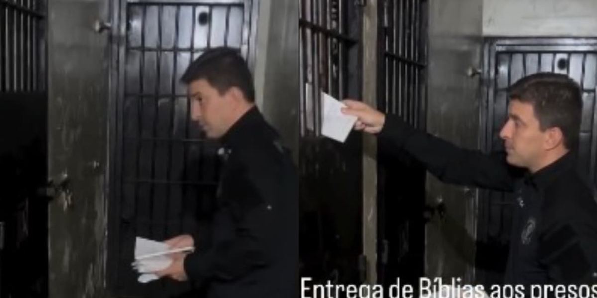 Após prisões em flagrante, delegado entrega Bíblia a presos: “Convite à mudança”