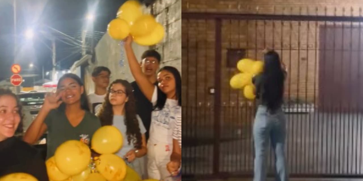 Jovens deixam balões com mensagem evangelística em casas: “Jesus te ama”