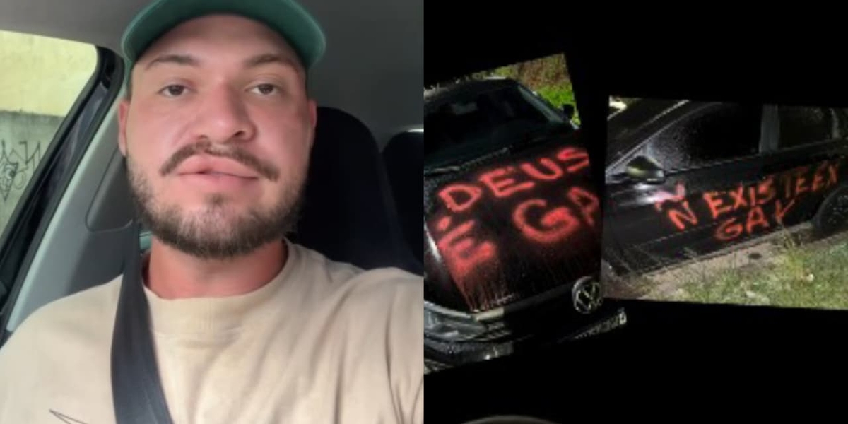 Ex-gay que se converteu tem carro pichado com ofensas: “Intolerância religiosa”