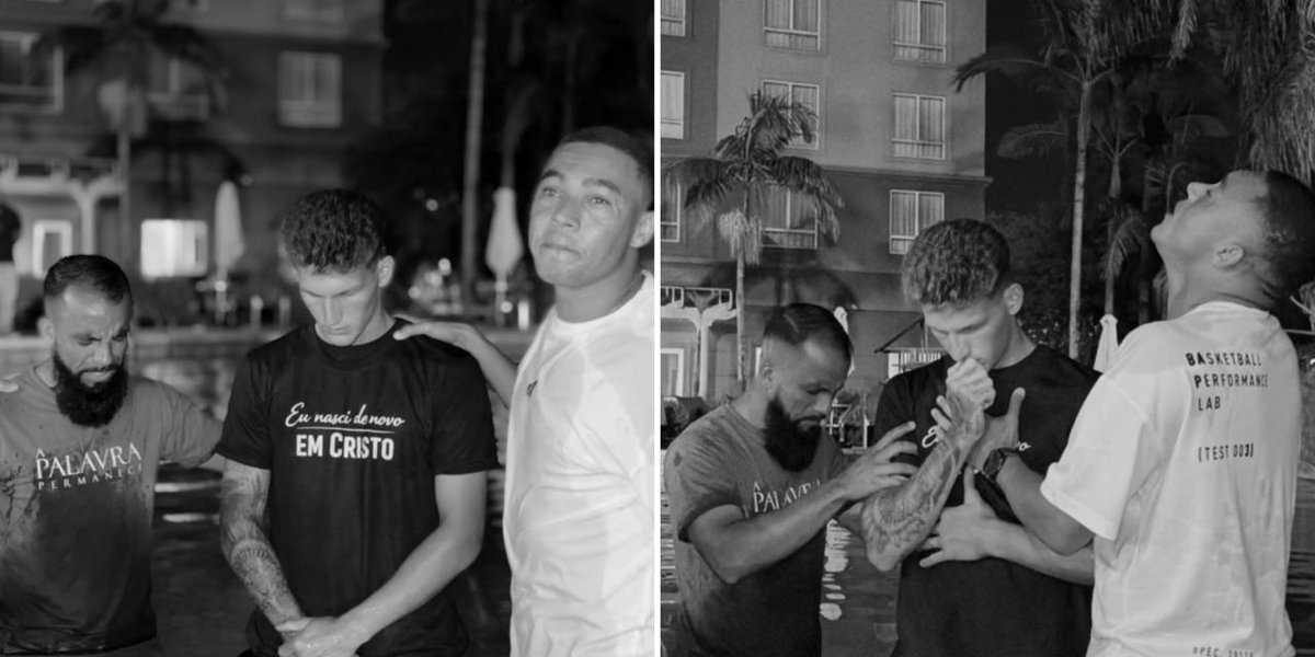 Jogador do Grêmio aceita Jesus e é batizado por companheiro de equipe