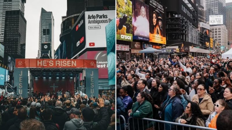 Culto de Páscoa na Times Square leva mais de 600 vidas a Jesus: “Testemunharam seu poder”