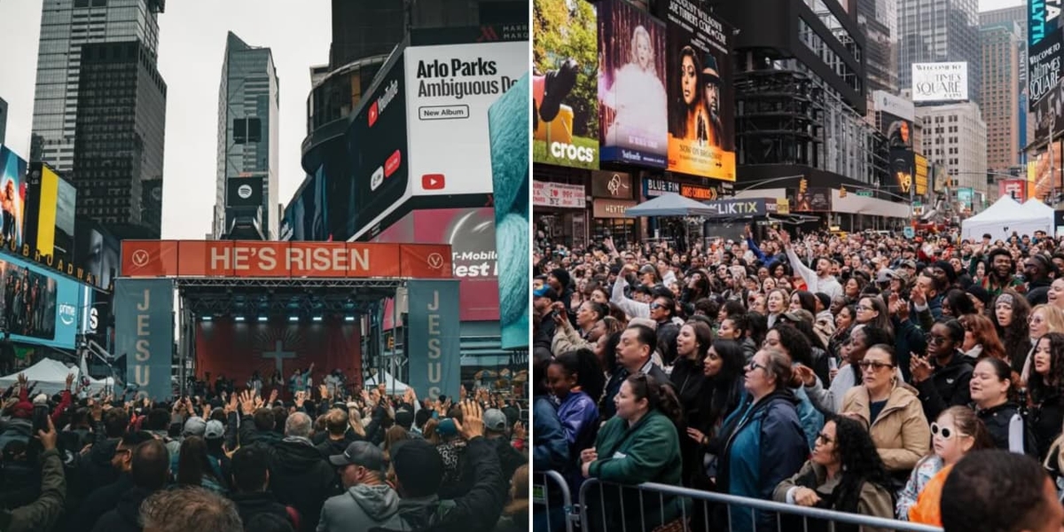 Culto de Páscoa na Times Square leva mais de 600 vidas a Jesus: “Testemunharam seu poder”
