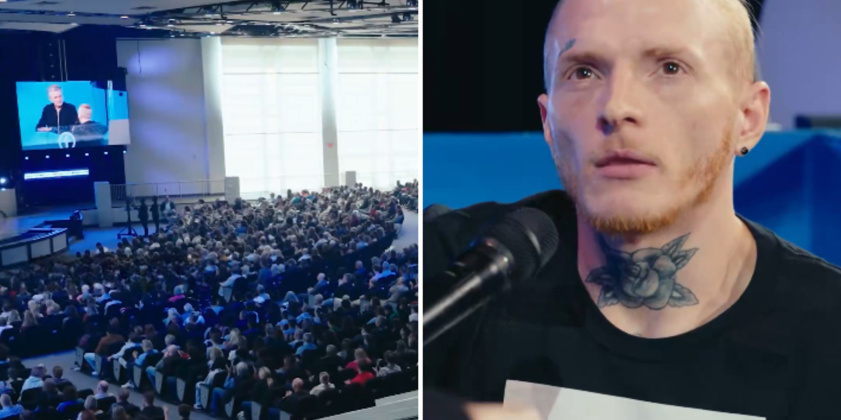 Durante batismo, homem relata batalha espiritual antes de se entregar a Jesus