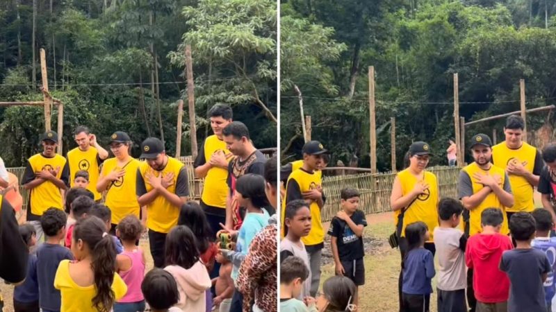 Evangelismo em escola indígena leva crianças a Jesus no interior de MG: “Há esperança”