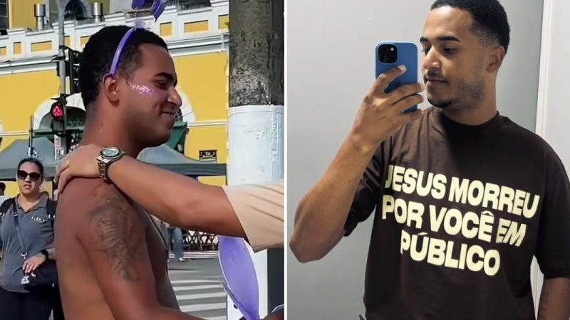 Ex-gay alcançado em evangelismo de rua no Carnaval afirma: “Sou uma nova criatura”
