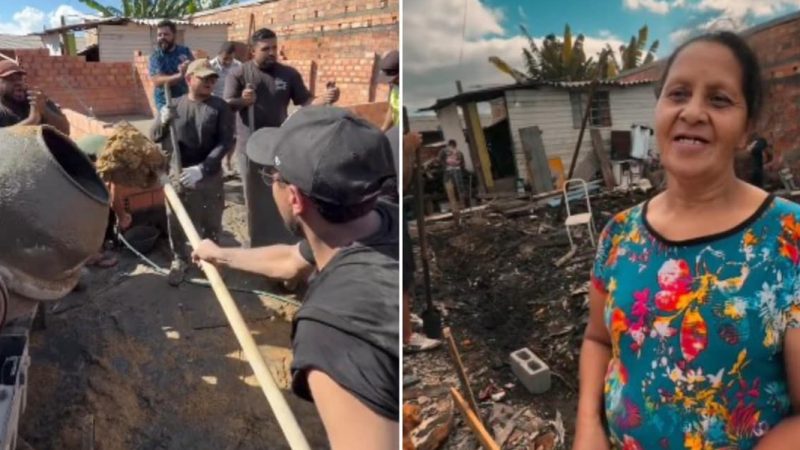 Igreja se une para construir casa a mulher em dificuldade: “Não cansemos de fazer o bem”