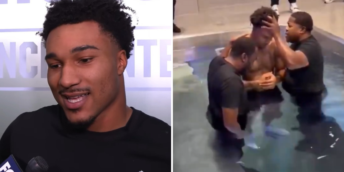 Jogador da NFL é batizado e afirma: “Senti que precisava ser salvo por Deus”