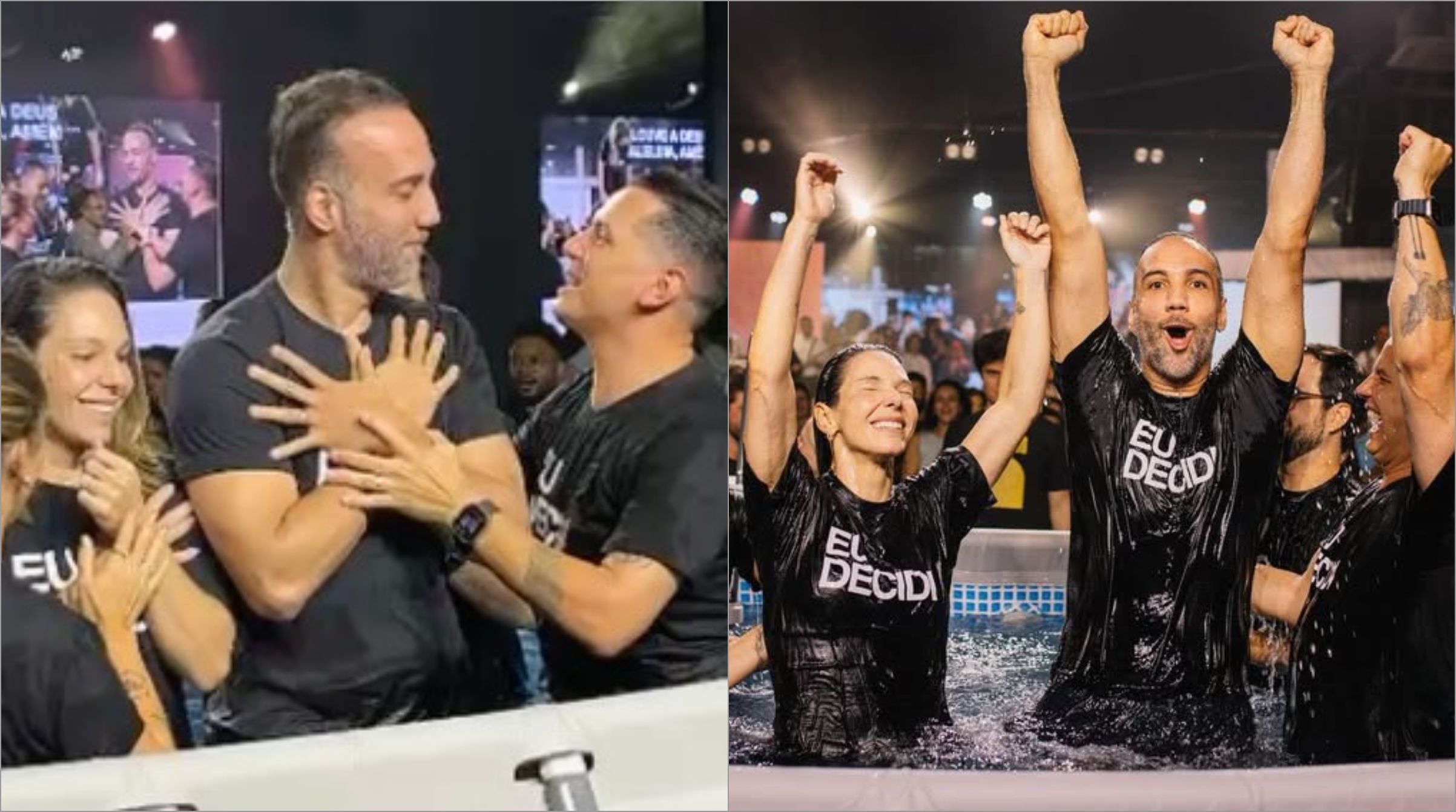 Jorge Iggor é batizado ao lado da esposa: ‘Deus trabalhou’