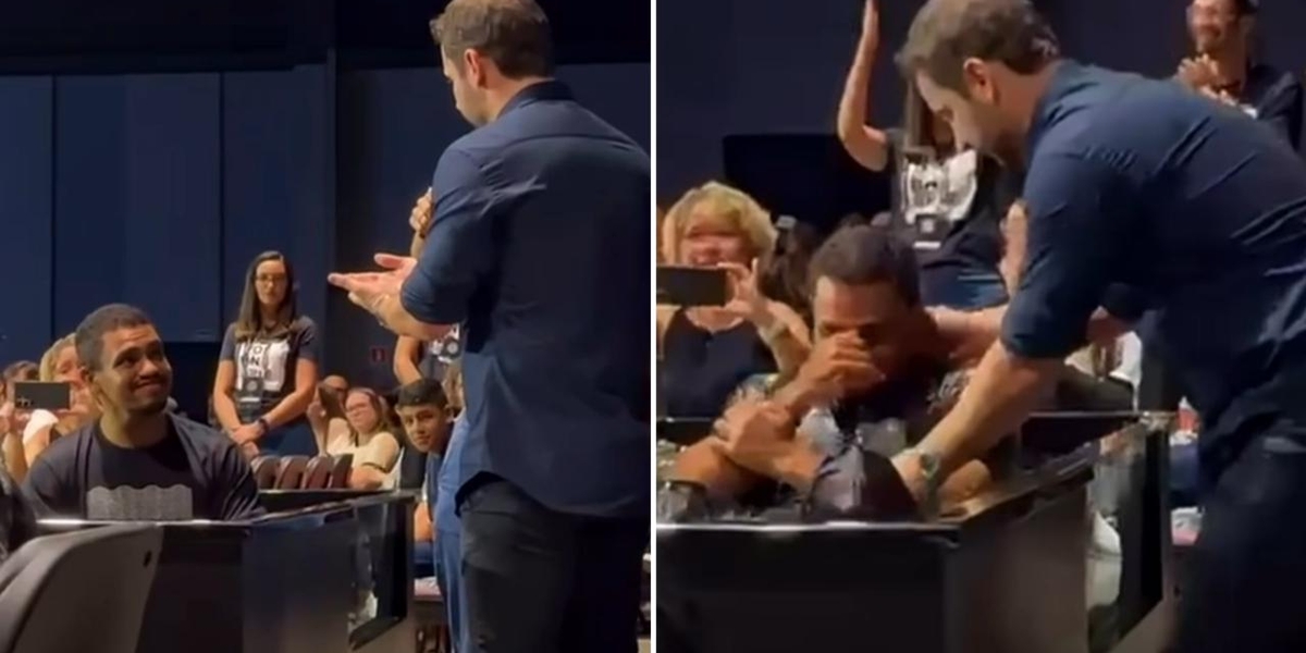 Pastor aprende Libras para batizar jovem surdo e emociona: “Há lugar à mesa”