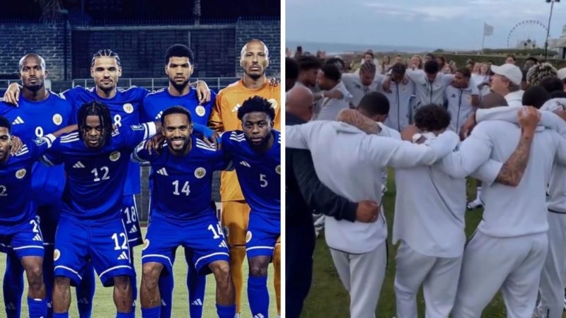 Seleção de Curaçao viraliza ao louvar a Deus antes da Copa