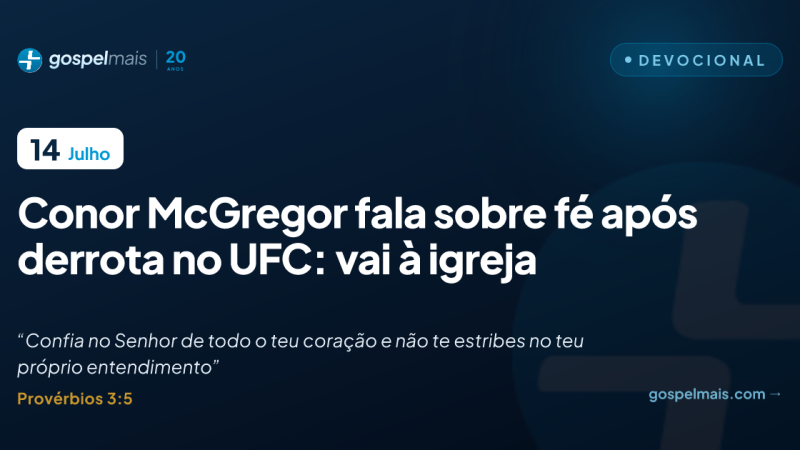 Conor McGregor fala sobre fé após derrota no UFC: vai à igreja